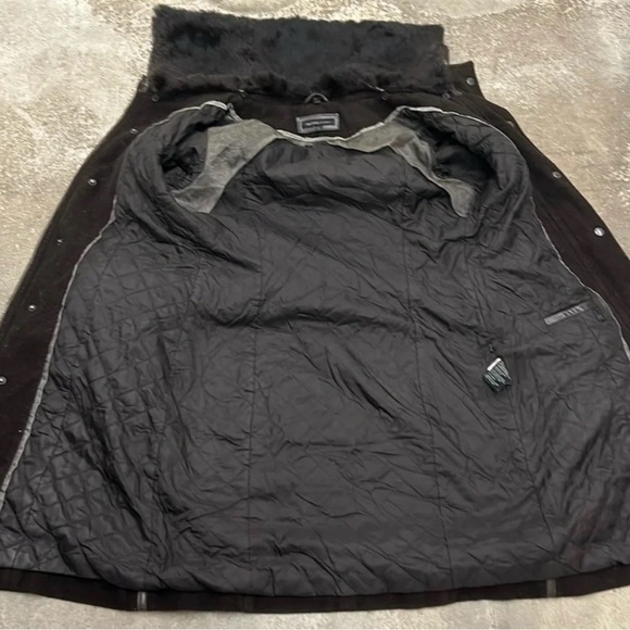 RUDSAK Black Fur-and Leather Trimmed Coat - Picture 3 of 10